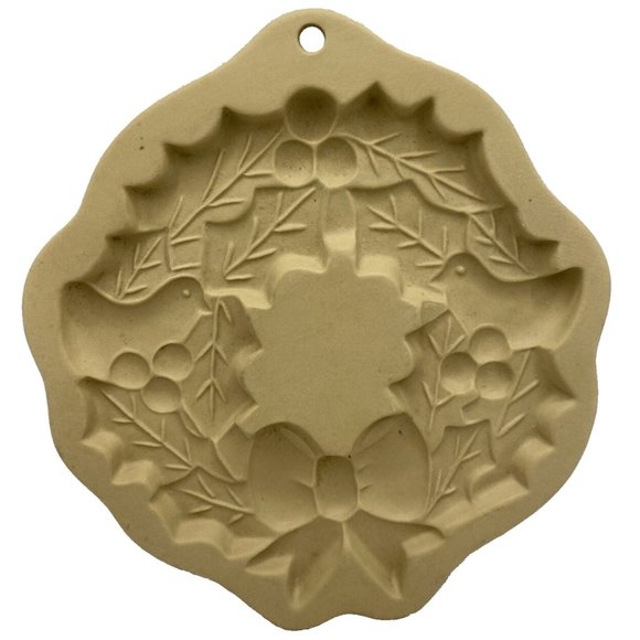 Set of 3 Brown Bag Cookie Art Molds Nutcracker Wreath Christmas Tree Recipe Book - Picture 2 of 12